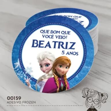 Adesivo Redondo Frozen - 00159