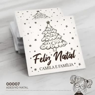 Adesivo Quadrado Natal - 00007