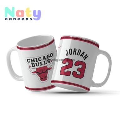 Caneca NBA Chicago Bulls Personalize com Nome e Número