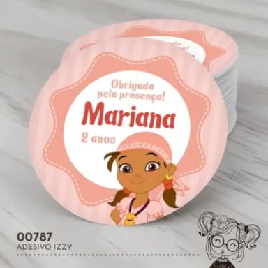 Adesivo Redondo Izzy - 00787