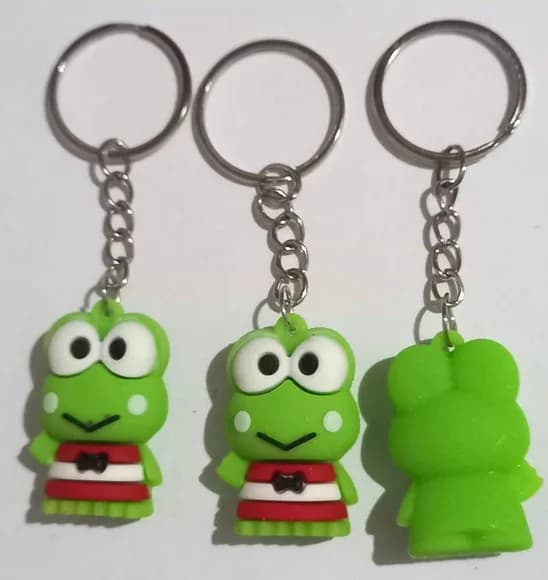 Chaveiro Sapinho Keroppi 3d Emborrachado Pacote C/3 Unids