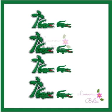 Apliques Emborrachados Modelo Lacoste- pcts c/ 8 unds