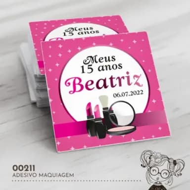 Adesivo Quadrado Maquiagem - 00211