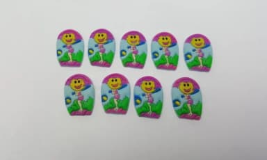 Aplique Menina Jogando Beisebol Emborrachado de 2,2cm