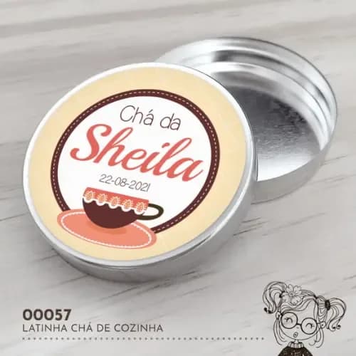 Latinha Adesivada Chá de Cozinha - 00057