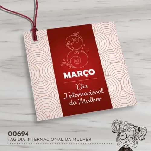 Tag Quadrada Dia Internacional da Mulher - 00694
