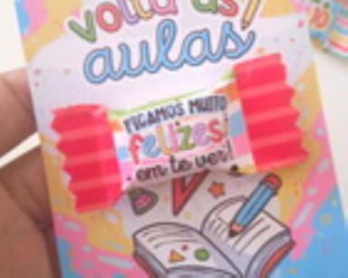 Balinha com Card - Lembrancinha Volta às aulas
