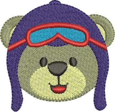 Matriz de Bordado Ursinho Piloto Infantil