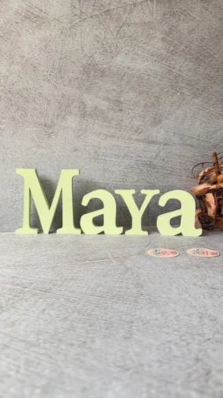 Nomes de Mesa em mdf Linha Letras de Forma - Bebê