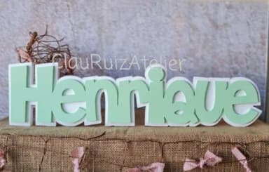 Nomes em MDF - Sobreposição