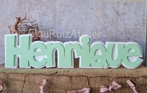 Nomes em MDF - Sobreposição