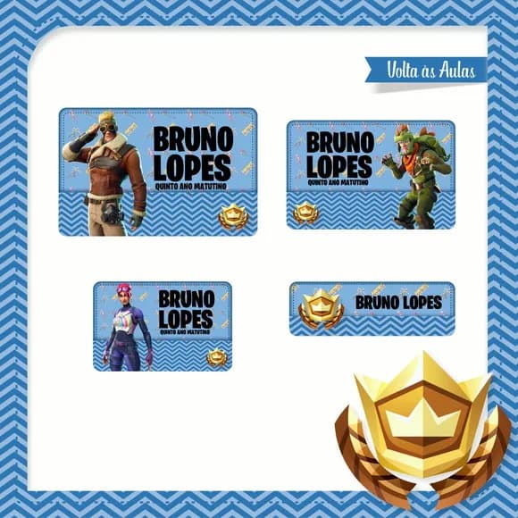 60 Etiquetas Fortnite