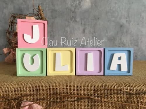 Cubos Personalizados Pocoyo 6x6 cm - Decoração de Festa Infantil e Quarto de Bebê em MDF