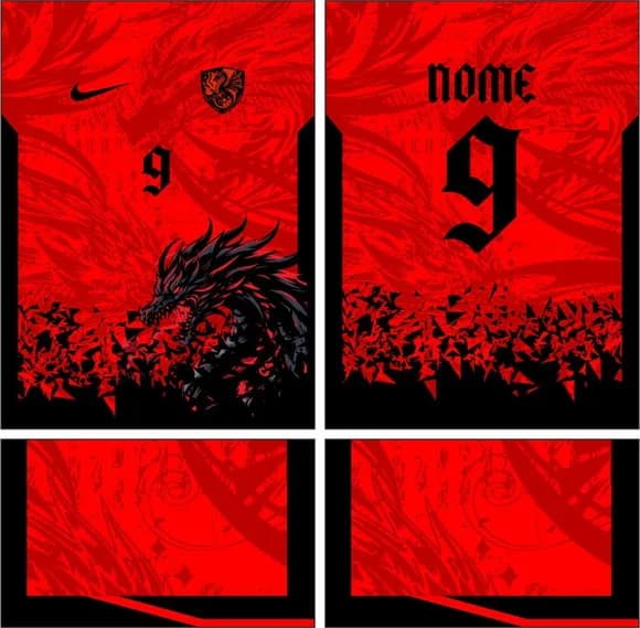 Arte Vetor Camisa Interclasse Dragão Mod-790