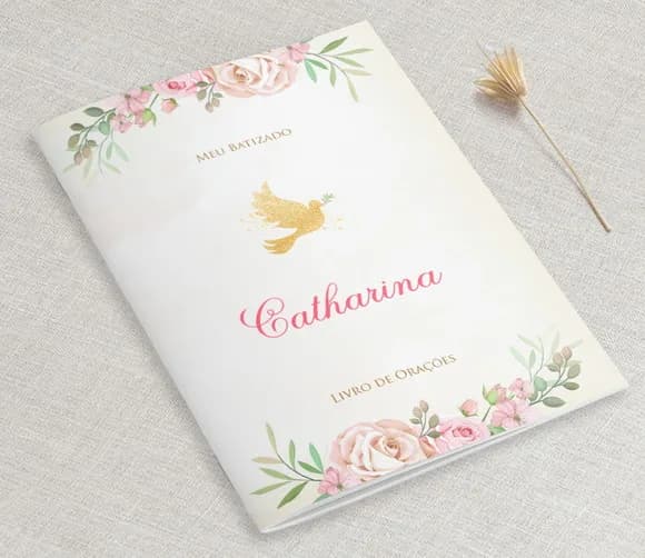 Livrinho De Orações Floral Delicado - Batizado / Eucaristia