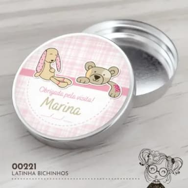 Latinha Adesivada Bichinhos - 00221