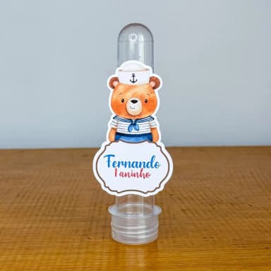Apliques para Tubetes Personalizados URSINHO MARINHEIRO - Decoração de Festa | Lembrancinhas | Aniversário | Personalizados