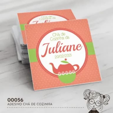 Adesivo Quadrado Chá de Cozinha - 00056