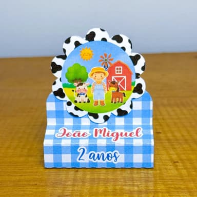 PEGUE E MONTE - Porta Bis Duplo Personalizados FAZENDINHA MENINO - Decoração de Festa | Lembrancinhas | Aniversário | Personalizados