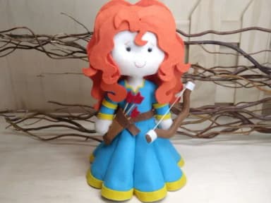 Princesa Valente em feltro - Merida