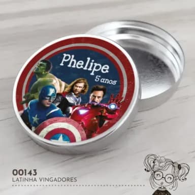 Latinha Adesivada Vingadores - 00143
