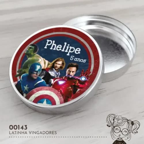 Latinha Adesivada Vingadores - 00143
