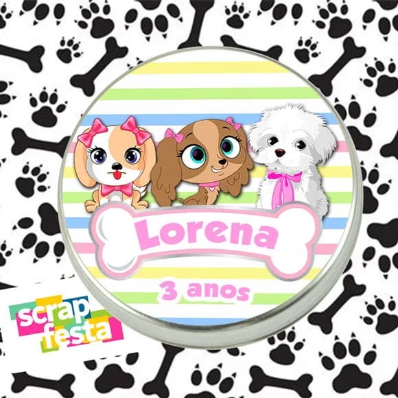 Latinha Personalizada Festa Cachorrinho Cute