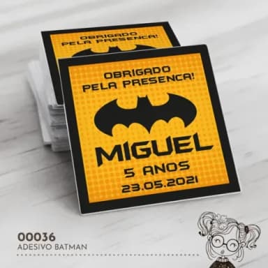 Adesivo Quadrado Batman - 00036