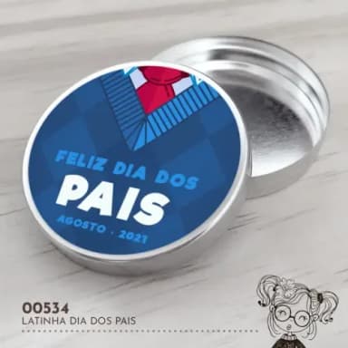 Latinha Adesivada Dia dos Pais - 00534