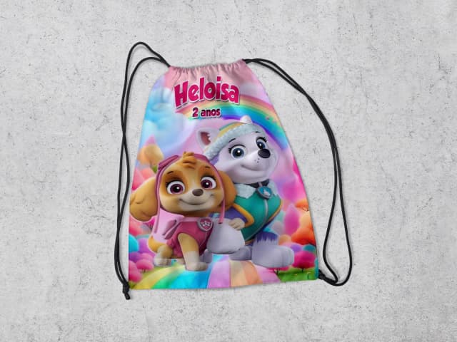 Mochilinha Personalizada para lembrancinhas Patulha Canina