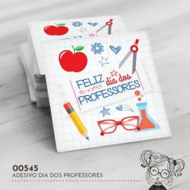 Adesivo Quadrado Dia dos Professores - 00545