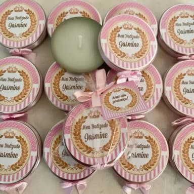 Lembrancinha Batizado Vela Aromática