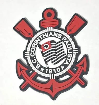Aplique Escudo Time 8cm Emborrachado 2 Unidades