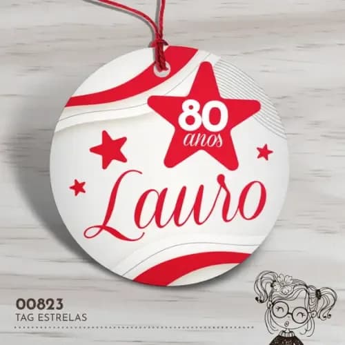 Tag Redonda Estrelas - 00823