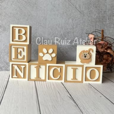 Safari Cubos 6x6cmts - Decoração Bebê