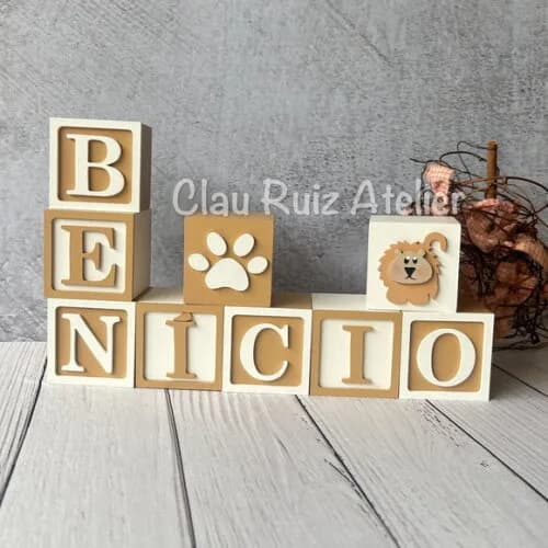 Safari Cubos 6x6cmts - Decoração Bebê