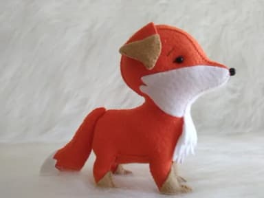 Raposa em Feltro - 3d