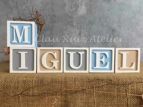 Decoração Bebê - Cubos 6x6cm Ts