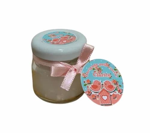 Lembrancinha Vela Vegetal Aromática Vidro Passarinho Jardim