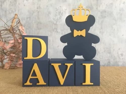 Cubos 6x6cm + Urso Príncipe