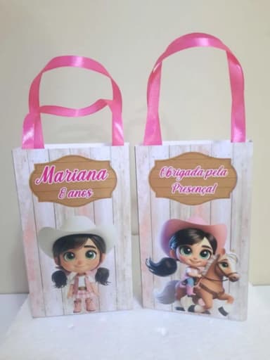 Sacolinhas Personalizadas Boiadeira para Lembrancinhas