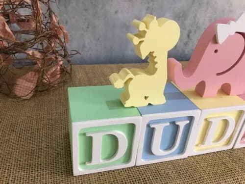 Candy Colors - Cubos 6x6cm Ts Elefantinho e Girafa