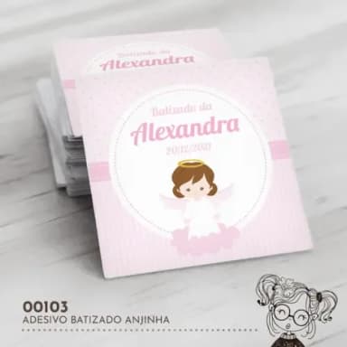 Adesivo Quadrado Anjinha - 00103