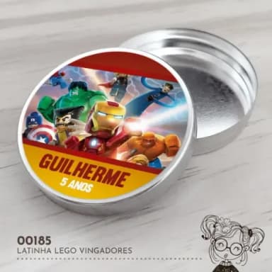 Latinha Adesivada Lego Vingadores - 00185