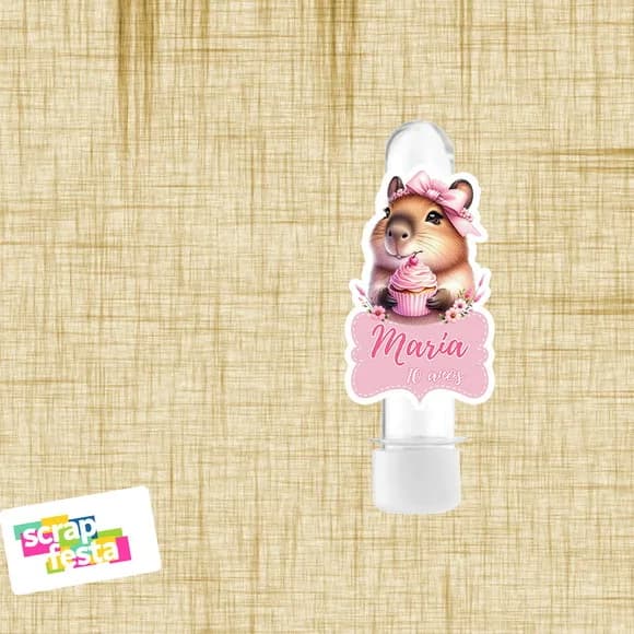 Tubete Personalizado Festa Capivara Cute