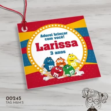 Tag Quadrada M&m - 00245