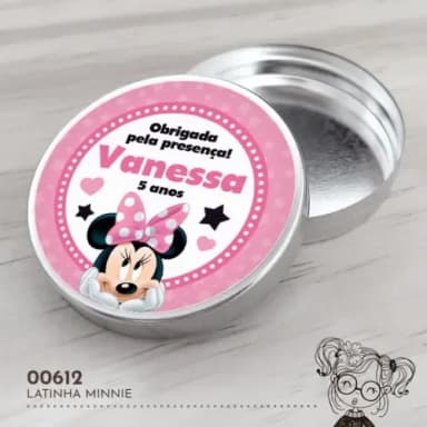Latinha Adesivada Minnie - 00612