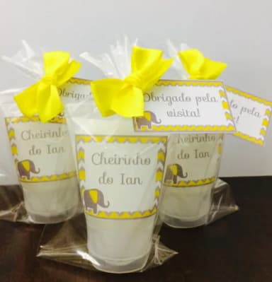 Lembrança Maternidade Creme Hidratante Chevron elefante