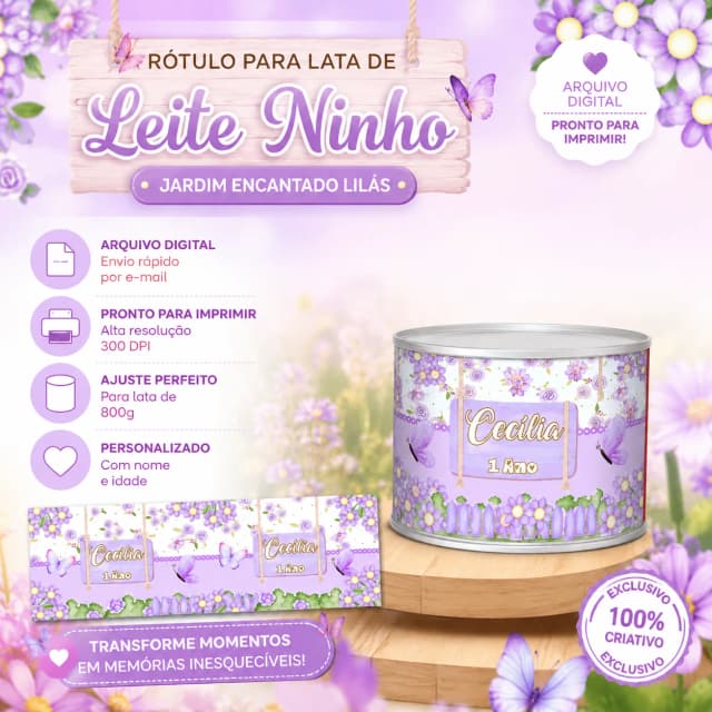 Arquivo Digital - Rótulo para Lata Jardim Encantado 4
