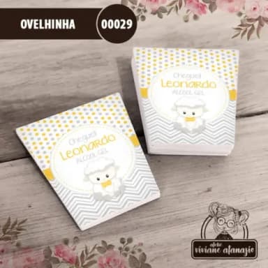 Adesivo Bisnaga Álcool Gel Ovelhinha - 00029